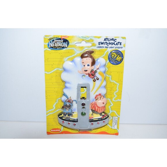 Jimmy Neutron Atomic Switch Plate Cover Launch Pad Light Effects Vtg NOS - Picture 8 of 8